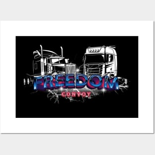 Trucker Freedom Convoy 2022 USA America Canada Posters and Art